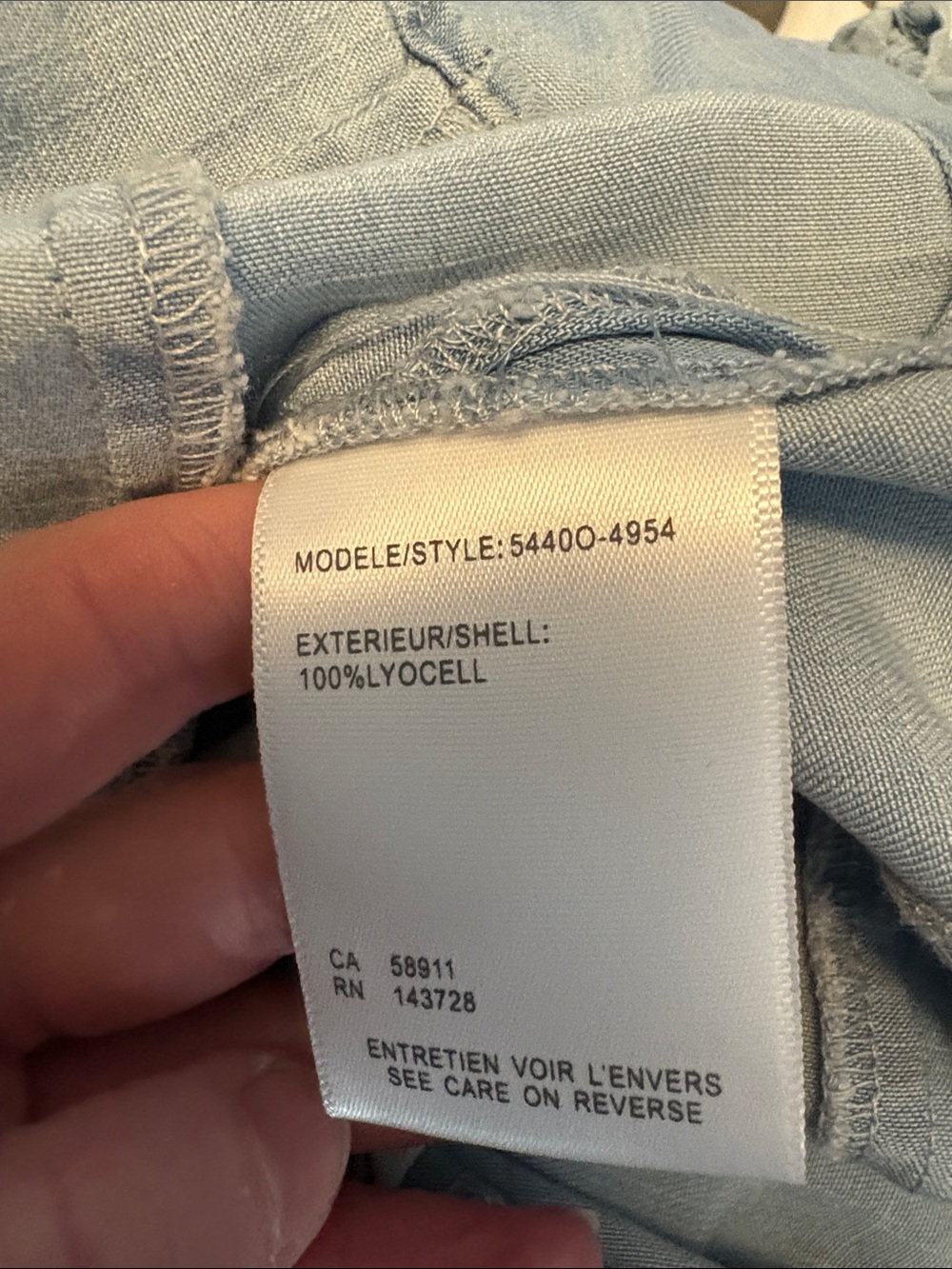 Light Blue Ruffle Sleeve Shirt - Picture 4 of 4